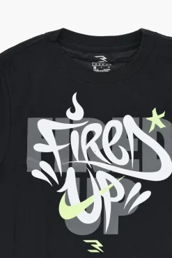 3 BRAND T-shirt Girocollo FIRED UP in Cotone con Stampa Graffiti Frontale>Nike KIDS Best