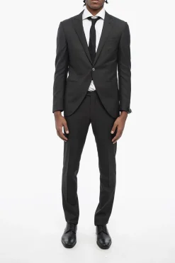 Abito 1 Bottone CERIM ACADEMY a Pois Svizzero uno Spacco E Revers a Lancia>Corneliani Discount