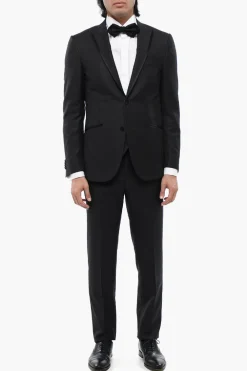 Fashion Abito 3 Pezzi A Righe Con Bordi In Satin Uomo Completi