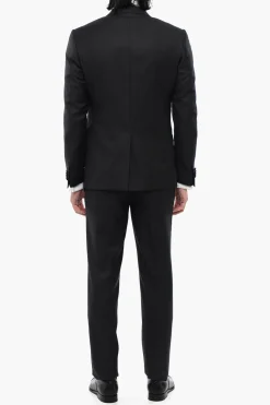 Fashion Abito 3 Pezzi A Righe Con Bordi In Satin Uomo Completi