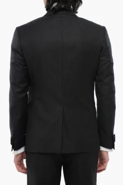 Fashion Abito 3 Pezzi A Righe Con Bordi In Satin Uomo Completi