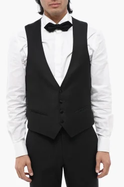 Fashion Abito 3 Pezzi A Righe Con Bordi In Satin Uomo Completi