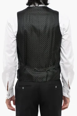 Fashion Abito 3 Pezzi A Righe Con Bordi In Satin Uomo Completi