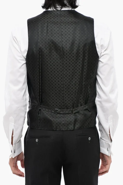 Fashion Abito 3 Pezzi A Righe Con Bordi In Satin Uomo Completi