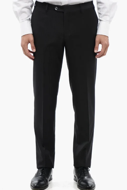 Fashion Abito 3 Pezzi A Righe Con Bordi In Satin Uomo Completi