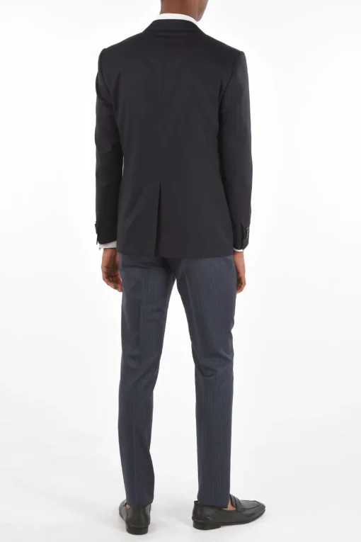 Outlet Abito 3 Pezzi CERIM.ACADEMY In Lana Vergine con Pantaloni a Righe Uomo Completi