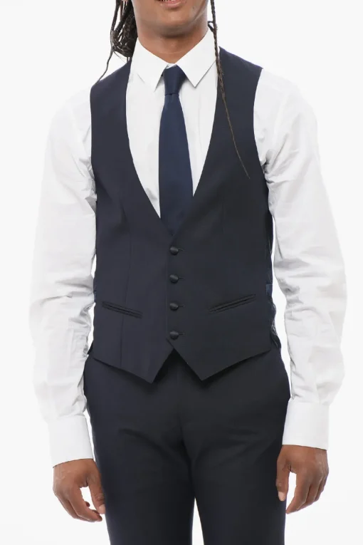 Abito 3 Pezzi CERIMONIA ACADEMY con Dettagli in Satin>Corneliani Discount