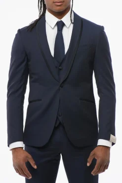 Abito 3 Pezzi CERIMONIA ACADEMY con Rever a Scialle>Corneliani Clearance