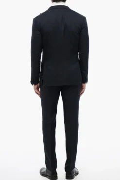 Abito 3 Pezzi CERIMONIA ACADEMY in Seta con Dettagli in Satin></noscript>Corneliani Sale