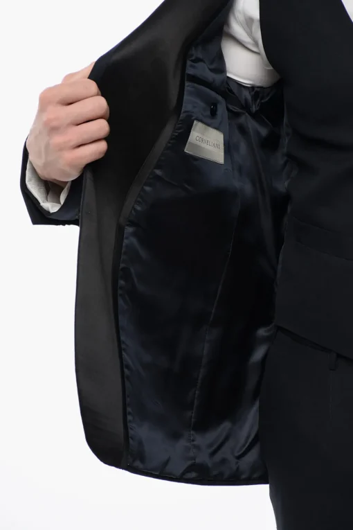 Abito 3 Pezzi CERIMONIA ACADEMY in Seta con Dettagli in Satin>Corneliani Sale