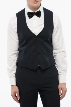 Abito 3 Pezzi CERIMONIA ACADEMY in Seta con Dettagli in Satin></noscript>Corneliani Sale
