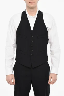 Discount Abito 3 Pezzi Monopetto Gessato Con Tasche Ad Aletta Uomo Completi