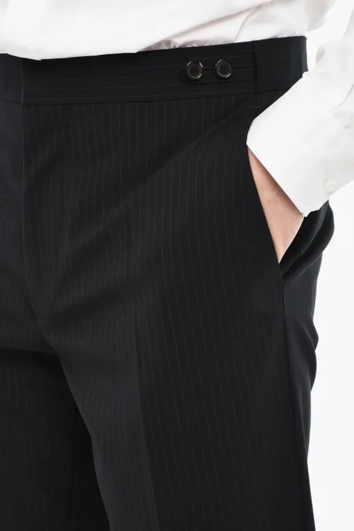 Discount Abito 3 Pezzi Monopetto Gessato Con Tasche Ad Aletta Uomo Completi
