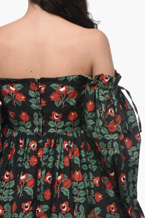 Abito ALHELI Plissé con Fantasia Floreale>Agua by Agua Bendita Clearance