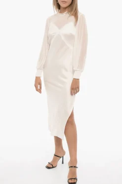 Outlet Abito BAILEY In Satin Con Finiture in Pizzo Donna Vestiti