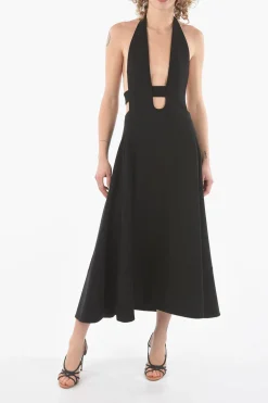Outlet Abito Bare Back in Lana con Dettaglio Cut-out Donna Vestiti