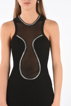 Hot Abito CRYSTAL con Dettagli Trasparenti Donna Vestiti