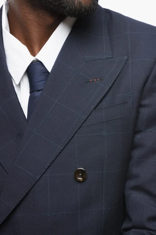 Abito Doppiopetto in Lana Jacquard Motivo Monogram>Gucci Best