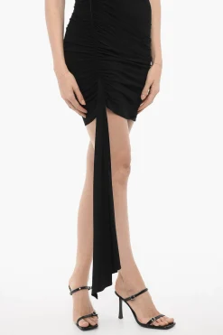 Discount Abito Drappeggiato a Tinta Unita Donna Gonne