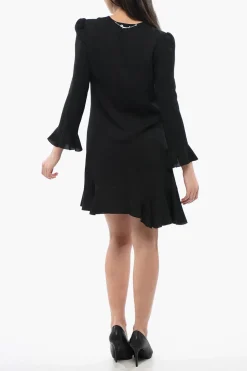 New Abito FLUID in Misto Seta con Dettagli Cut-Out Donna Vestiti