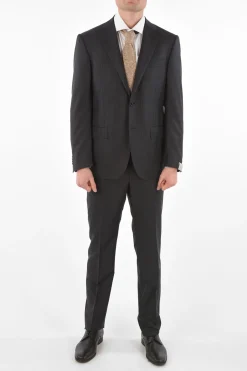 Abito Gessato 2 Pezzi LEADER con Tasche ad Aletta>Corneliani Discount