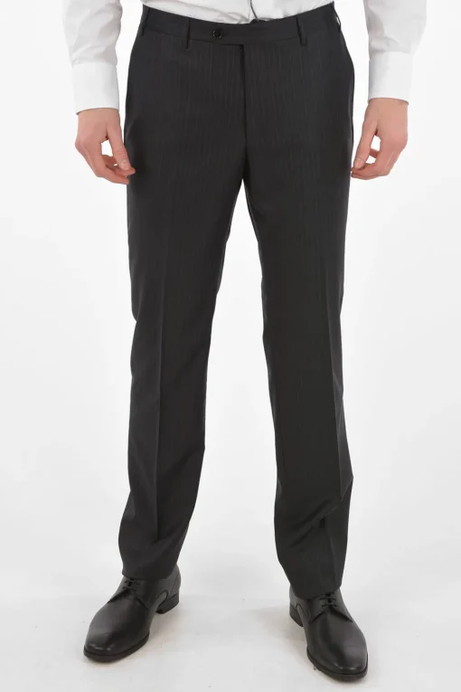 Abito Gessato 2 Pezzi LEADER con Tasche ad Aletta>Corneliani Discount