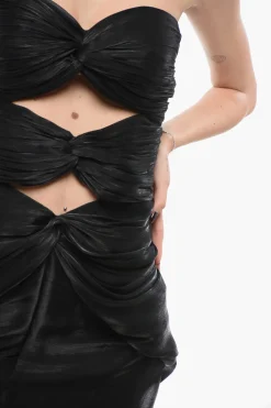 Abito in Georgette Effetto Lurex con Cut Out>Costarellos Hot