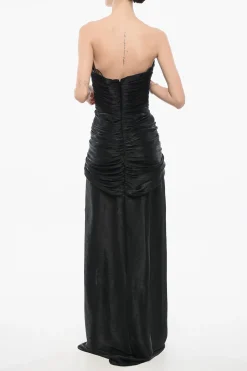 Abito in Georgette Effetto Lurex con Cut Out></noscript>Costarellos Hot