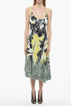 Abito in Jacquard Ricamato con Schiena Scoperta>Bottega Veneta Hot
