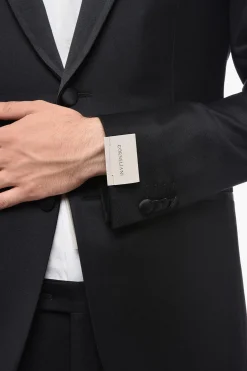 Abito in Lana CERIMONIA ACADEMY con Rever a Scialle in Satin></noscript>Corneliani Discount