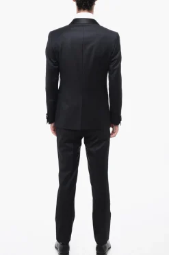 Abito in Lana CERIMONIA ACADEMY con Rever a Scialle in Satin></noscript>Corneliani Discount