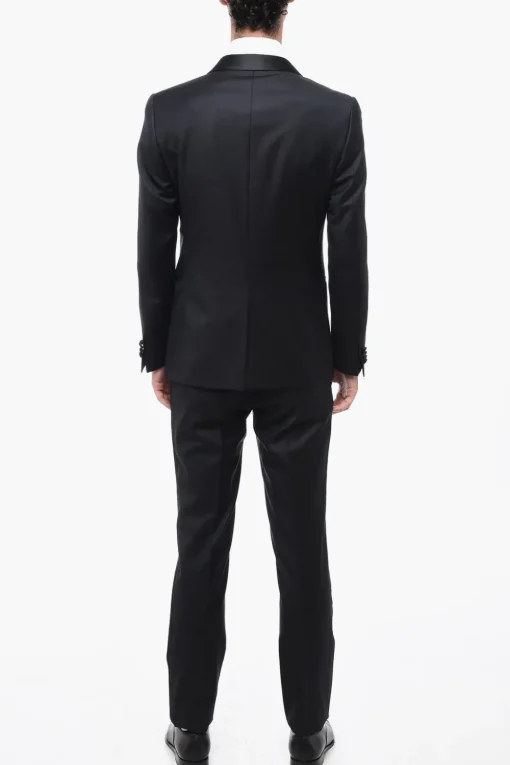 Abito in Lana CERIMONIA ACADEMY con Rever a Scialle in Satin>Corneliani Discount