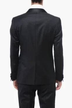 Abito in Lana CERIMONIA ACADEMY con Rever a Scialle in Satin></noscript>Corneliani Discount