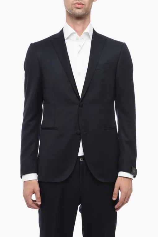 Abito in Lana Vergine CERIMONIA ACADEMY con Rever a Lancia>Corneliani Clearance