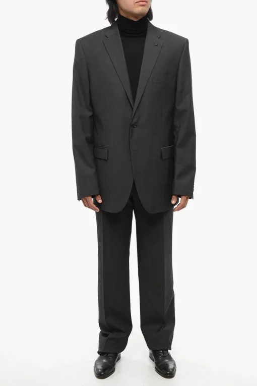 Abito in Lana Vergine con Motivo Micro Poins>Corneliani Hot