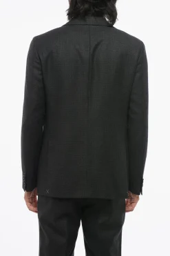 Abito in Lana Vergine con Motivo Micro Quadri></noscript>Corneliani Best