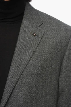 Abito in Lana Vergine con Motivo Spigato></noscript>Corneliani Online