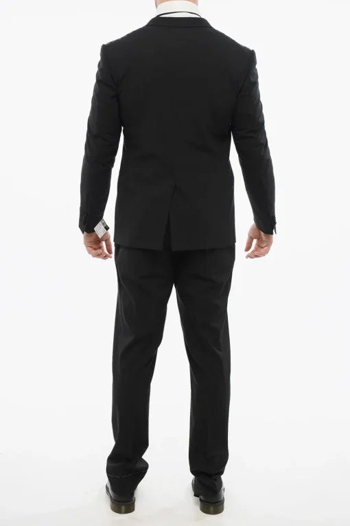 Discount Abito In Lana Vergine con Rever a Lancia in Satin Uomo Completi