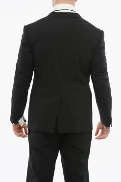 Discount Abito In Lana Vergine con Rever a Lancia in Satin Uomo Completi