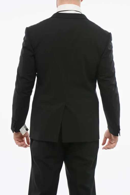 Discount Abito In Lana Vergine con Rever a Lancia in Satin Uomo Completi