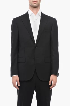 Sale Abito in Lana Vergine LEADER con Tasche ad Aletta Uomo Completi