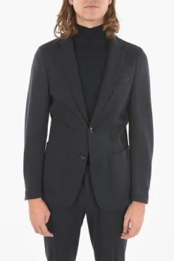 Abito In Misto Lana Sfoderato Monopetto Con Tasche A Toppa>Corneliani Clearance