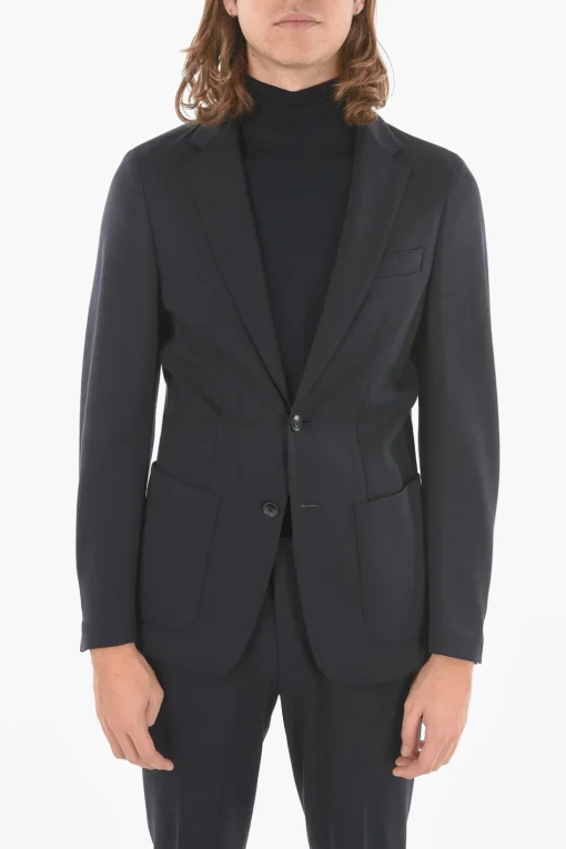 Abito In Misto Lana Sfoderato Monopetto Con Tasche A Toppa>Corneliani Clearance