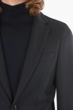 Abito In Misto Lana Sfoderato Monopetto Con Tasche A Toppa></noscript>Corneliani Clearance