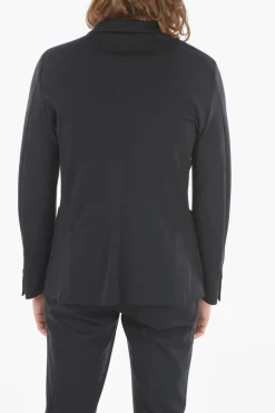 Abito In Misto Lana Sfoderato Monopetto Con Tasche A Toppa></noscript>Corneliani Clearance