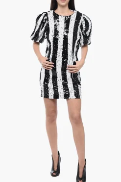 Best Abito KATIE in Paillettes con Maniche a Sbuffo Donna Vestiti