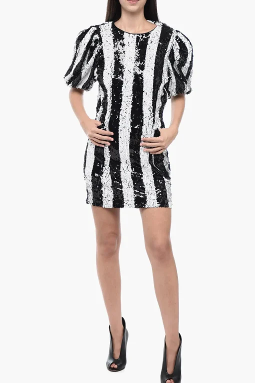 Best Abito KATIE in Paillettes con Maniche a Sbuffo Donna Vestiti