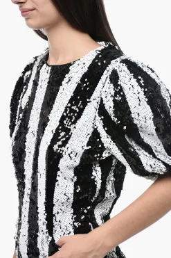 Best Abito KATIE in Paillettes con Maniche a Sbuffo Donna Vestiti