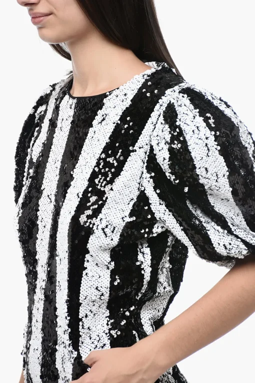 Best Abito KATIE in Paillettes con Maniche a Sbuffo Donna Vestiti
