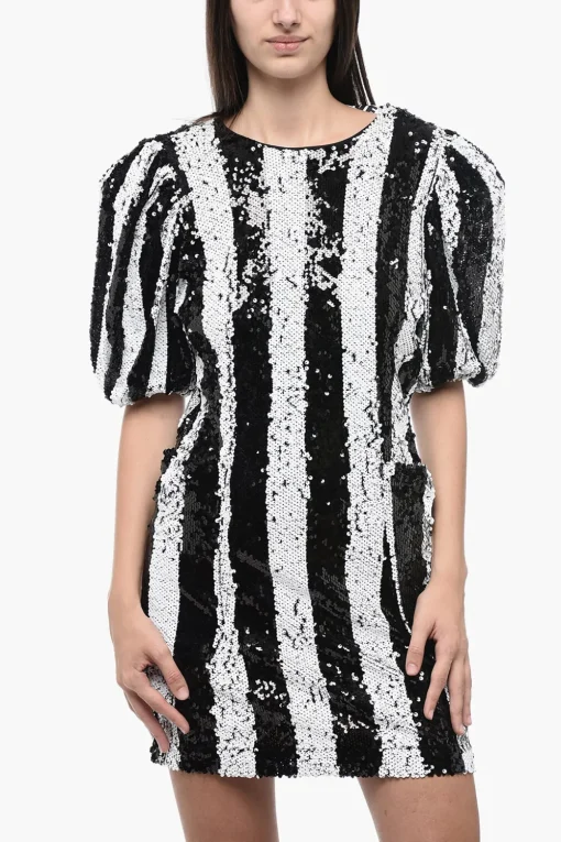 Best Abito KATIE in Paillettes con Maniche a Sbuffo Donna Vestiti